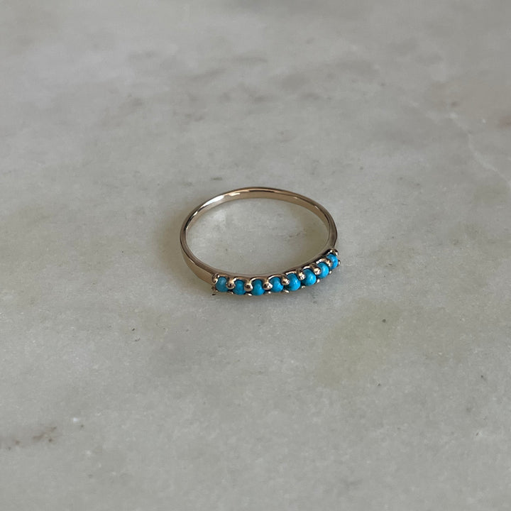 14K GOLD LAURA 8 STONE TURQUOISE RING | MIMOSA Handcrafted