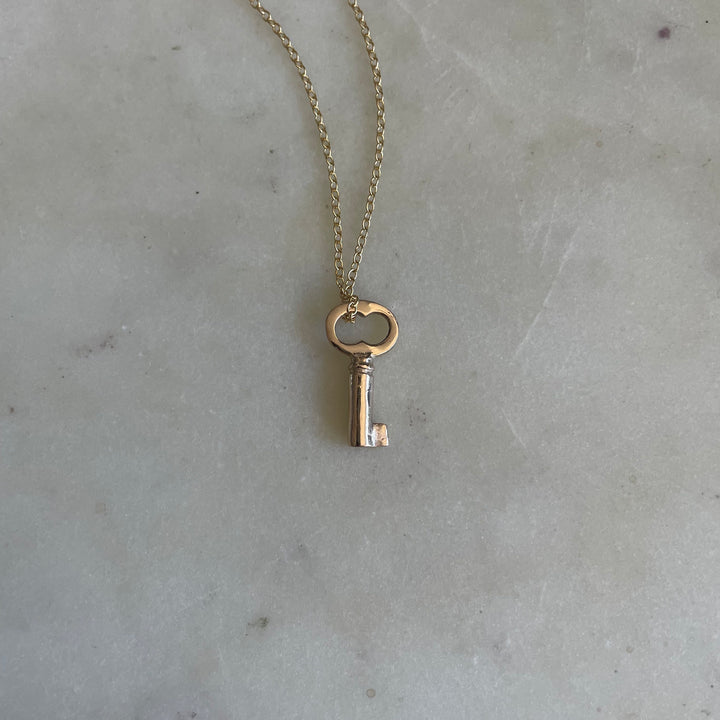 14K Gold Key Necklace | MIMOSA Handcrafted