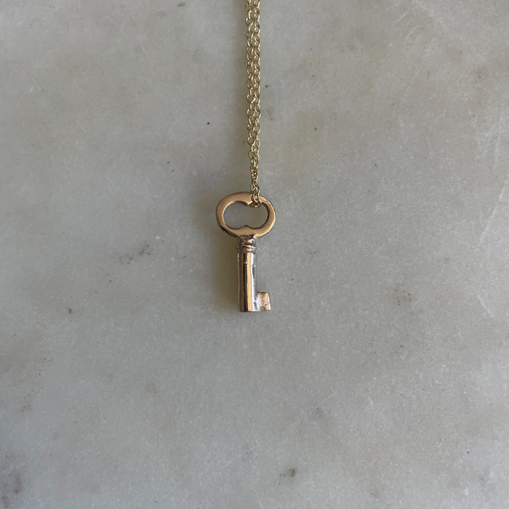 14K Gold Key Necklace | MIMOSA Handcrafted