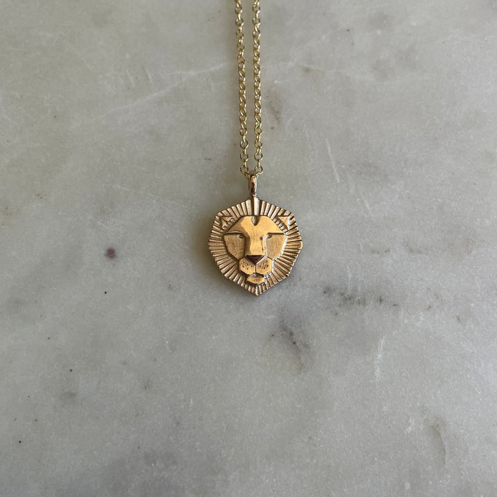 Small Gold Lion Necklace | MIMOSA Handcrafted
