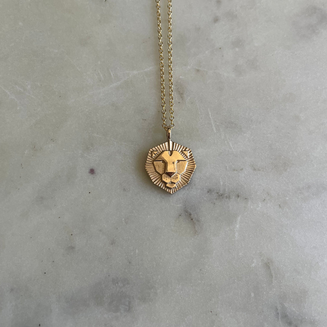 Small Gold Lion Necklace | MIMOSA Handcrafted