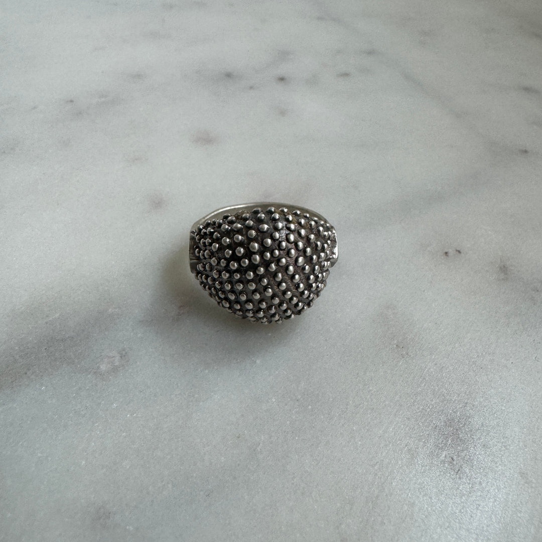 MIMOSA Handcrafted Mock Strawberry Ring in Sterling Silver