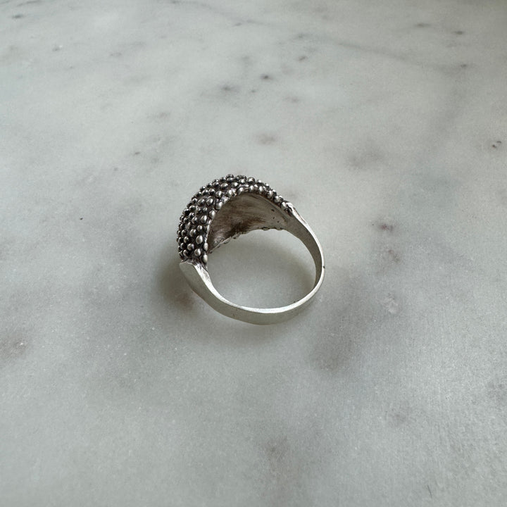 MIMOSA Handcrafted Mock Strawberry Ring in Sterling Silver