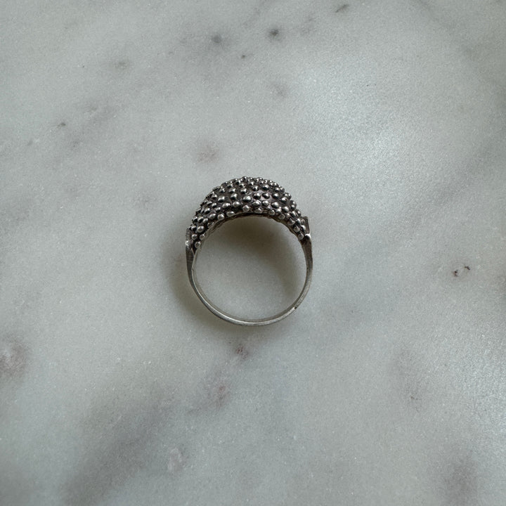 MIMOSA Handcrafted Mock Strawberry Ring in Sterling Silver