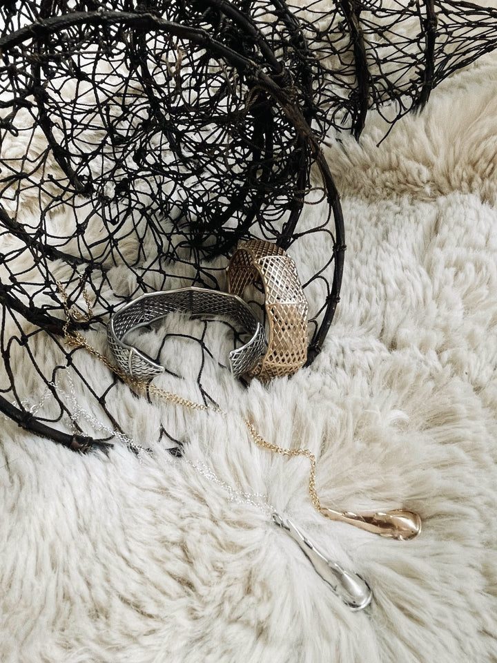 MIMOSA Handcrafted Hoop Net Bracelet and Catfish Necklaces