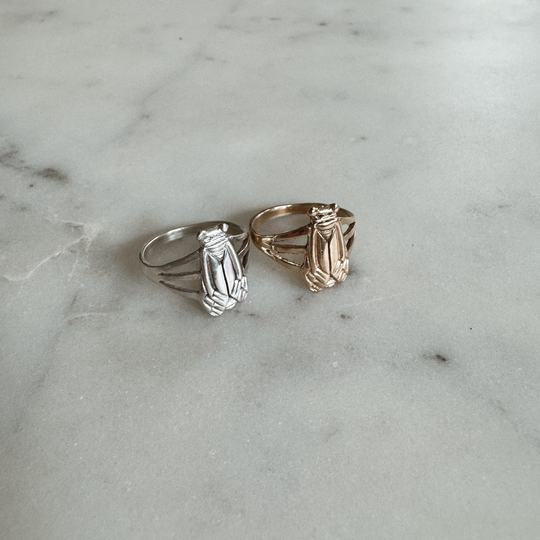 MIMOSA Handcrafted Cicada Rings in Bronze and Sterling Silver