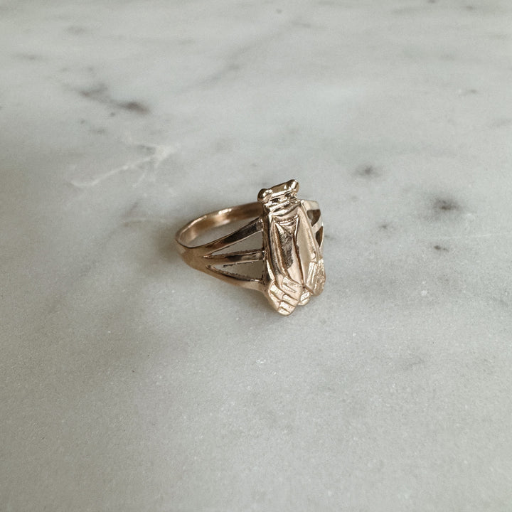 MIMOSA Handcrafted Cicada Ring in Bronze