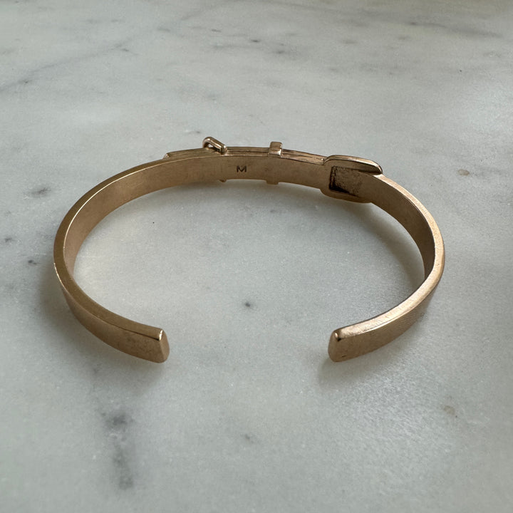 MIMOSA Handcrafted Bronze Pet Collar Bracelet with Two Heart-Shaped Pet Tags