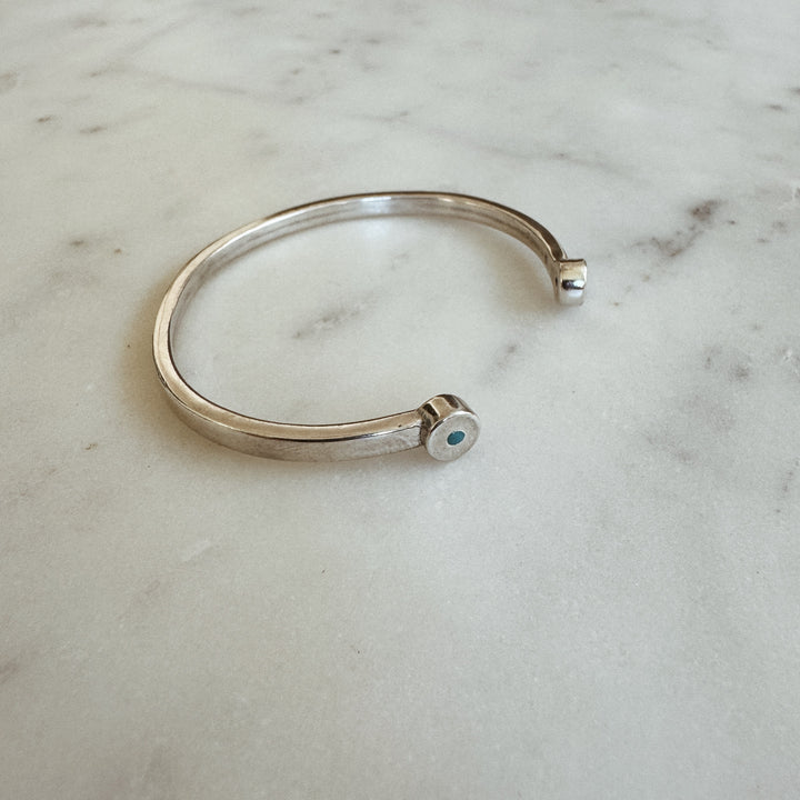 MIMOSA Handcrafted Duo Turquoise Bracelet in Sterling Silver