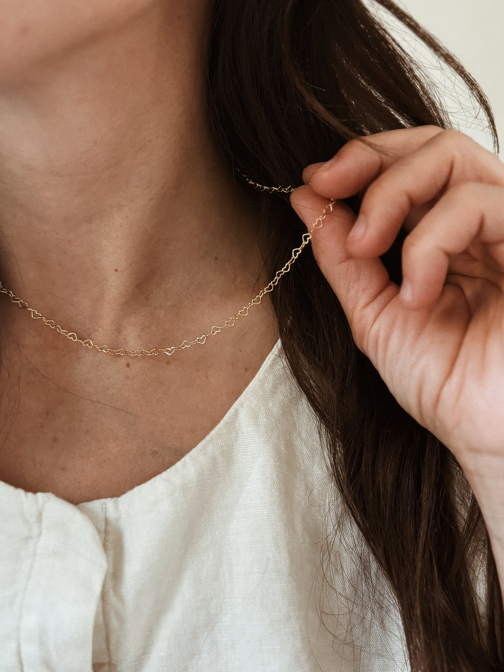 MIMOSA Handcrafted Gold-Filled Heart Necklace