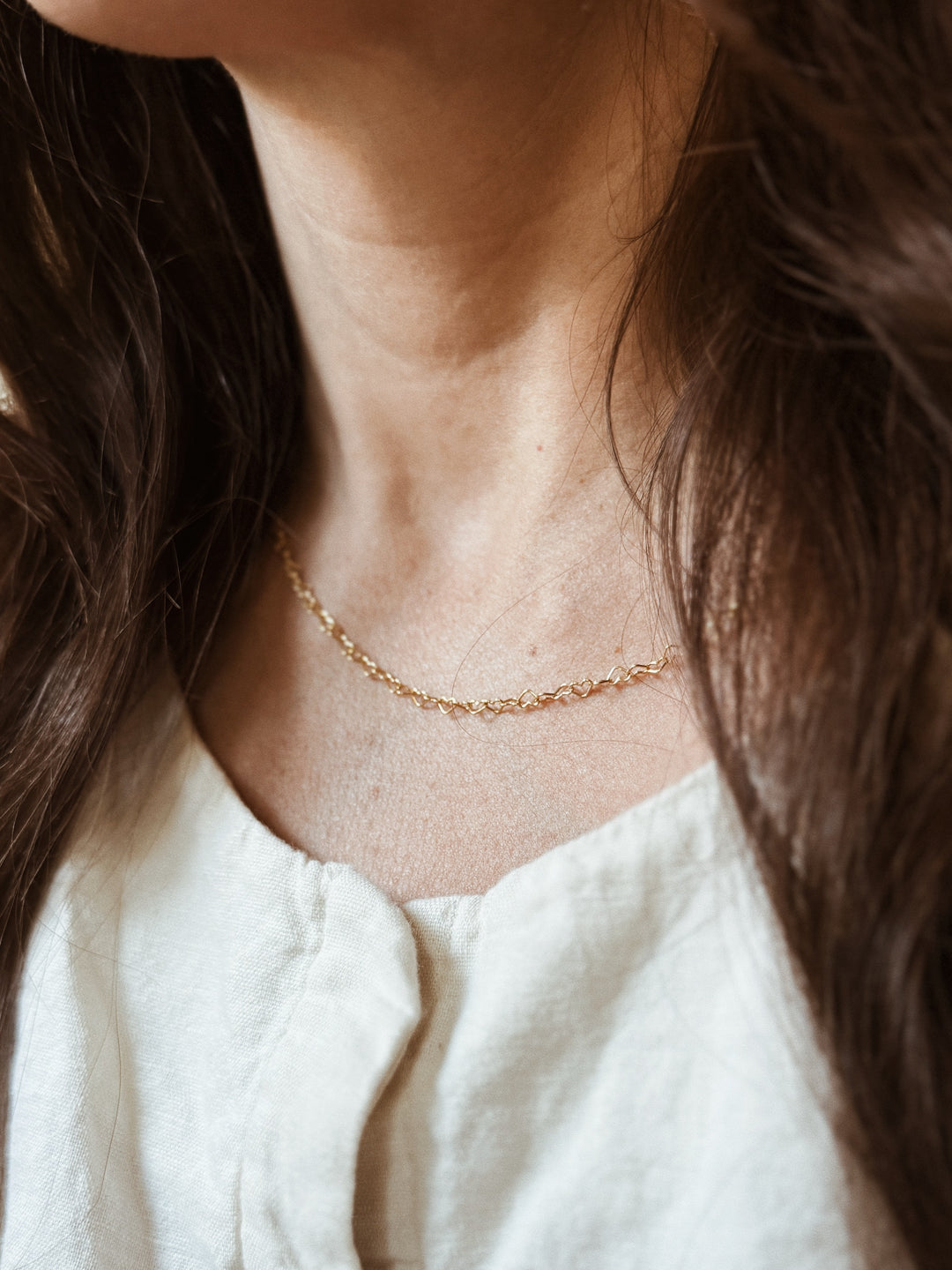 MIMOSA Handcrafted Gold-Filled Heart Necklace