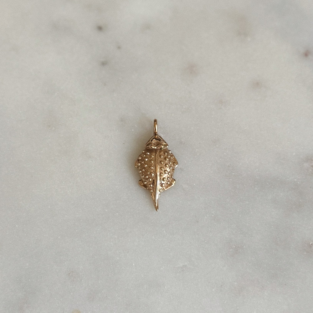 The MIMOSA Handcrafted Horned Toad Pendant in Bronze