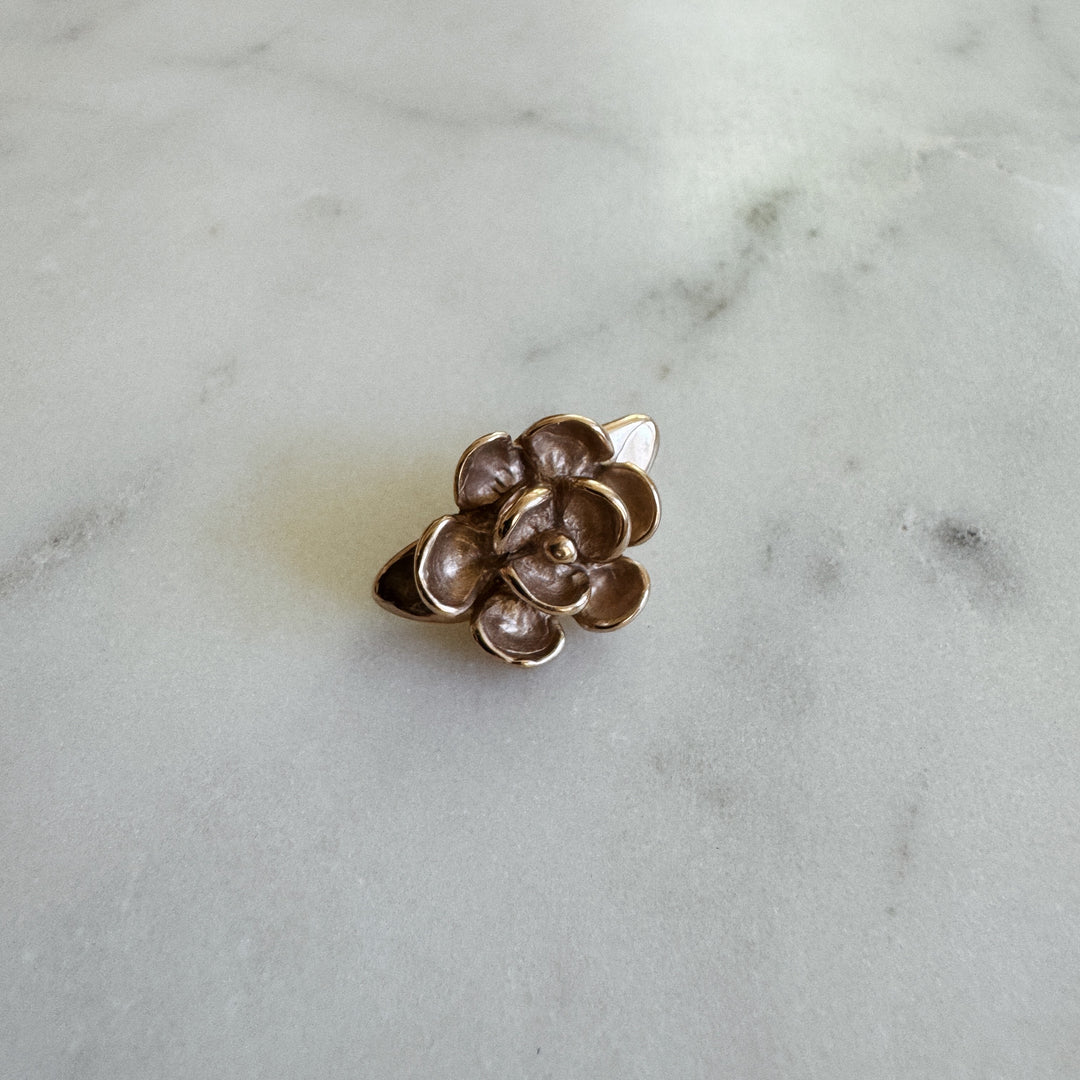 MIMOSA Handcrafted Magnolia Pin in Bronze