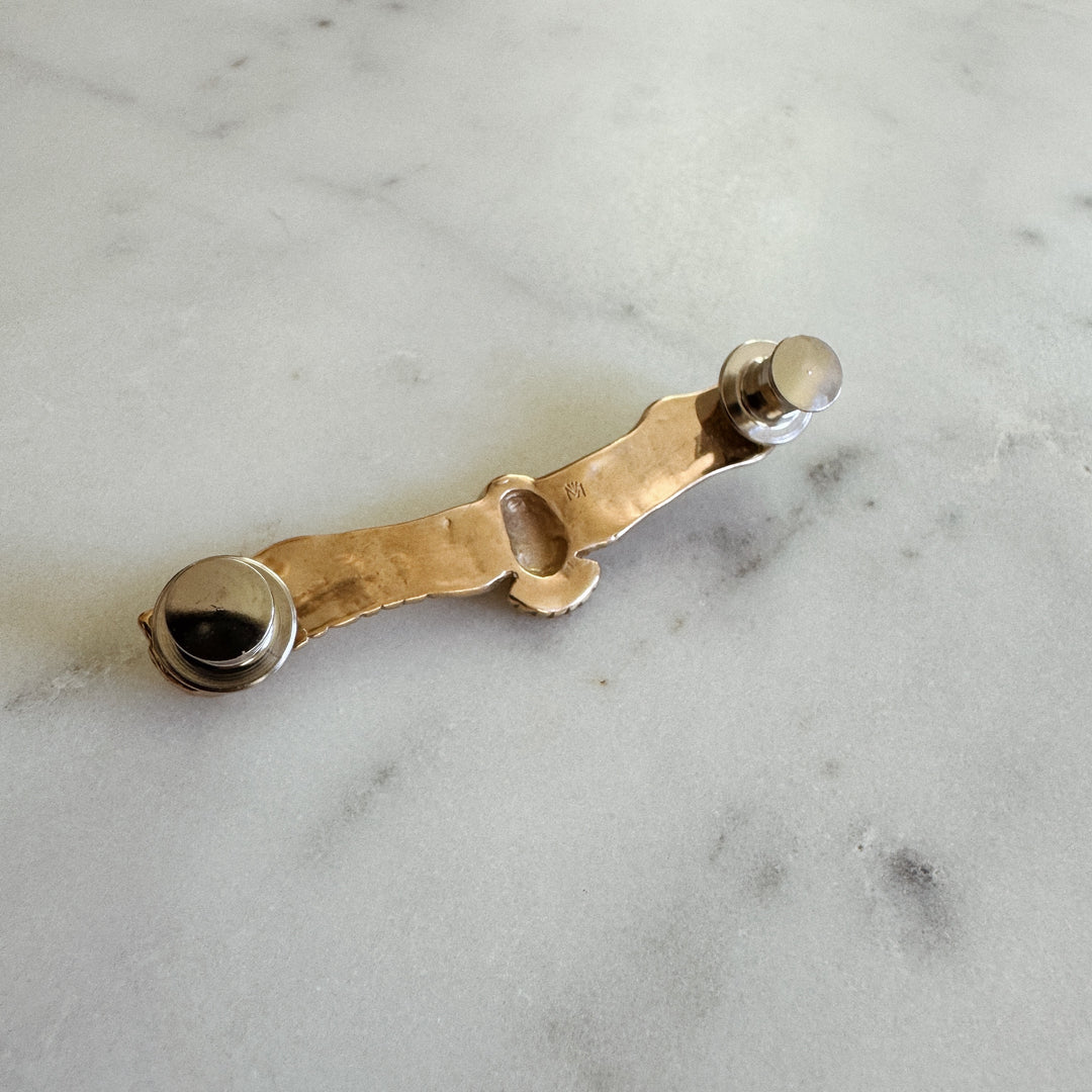 Owl Pin Back Locking Clasps