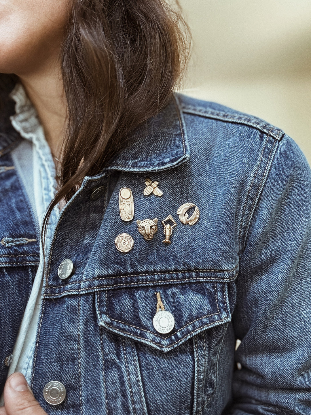 MIMOSA Handcrafted Pins in Bronze