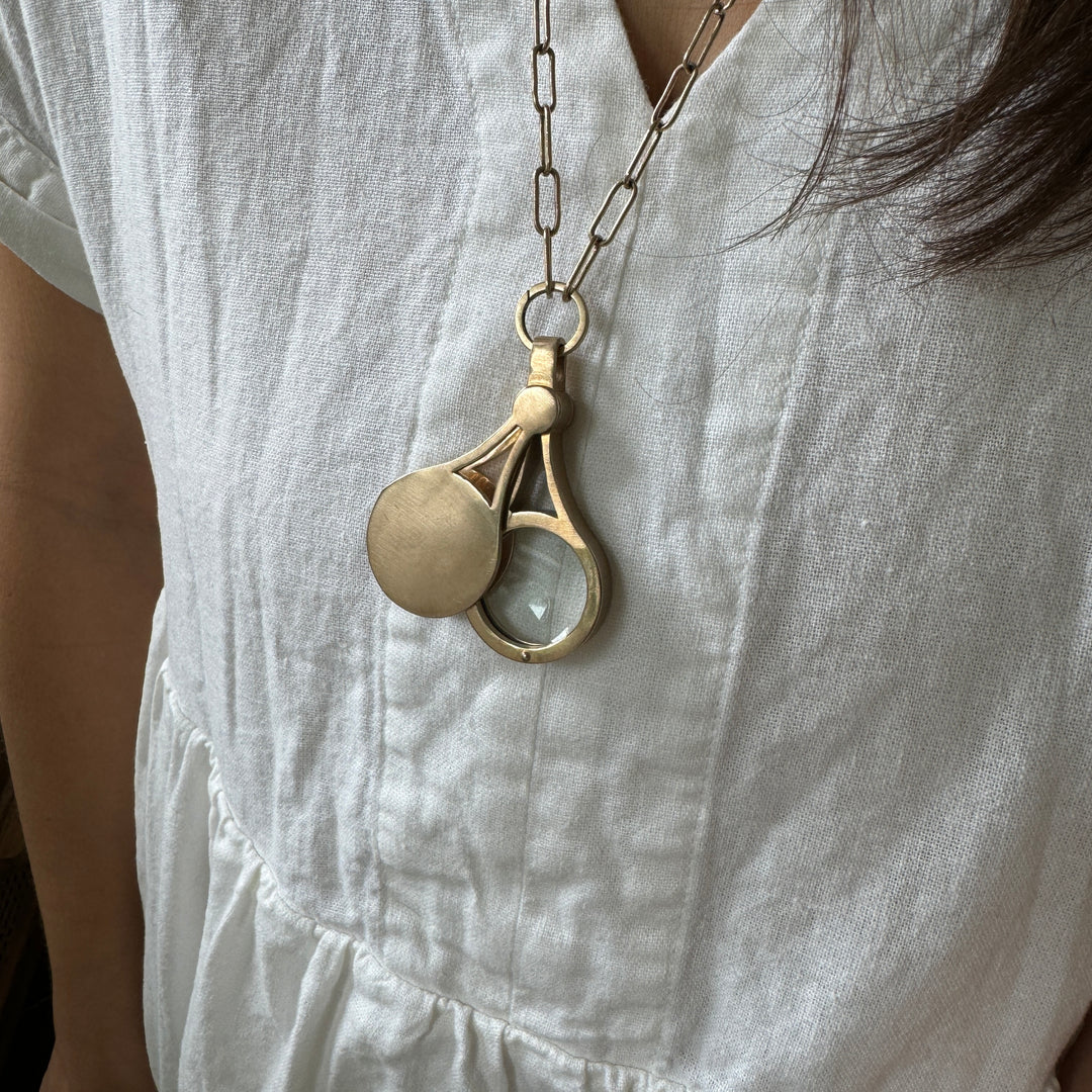 Loupe Necklace in Bronze