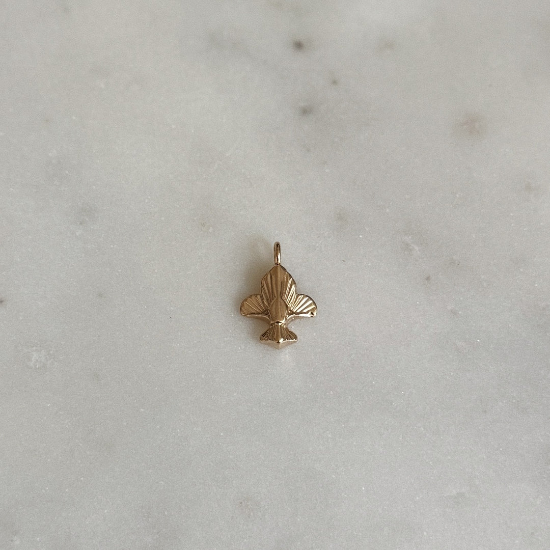 MIMOSA Handcrafted's Handmade Small Bronze Fleur De Lis Pendant