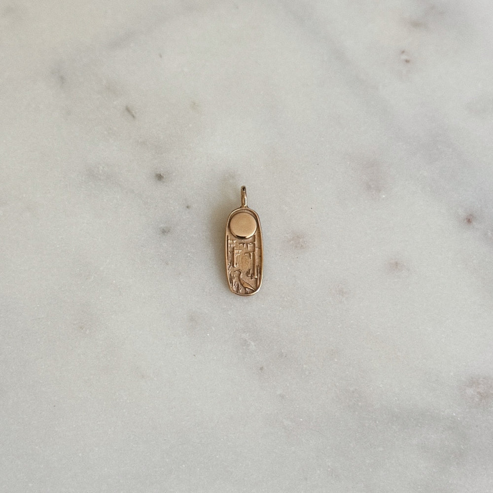 Handcrafted Southern Cypress Swamp Nature Scene Pendant in bronze