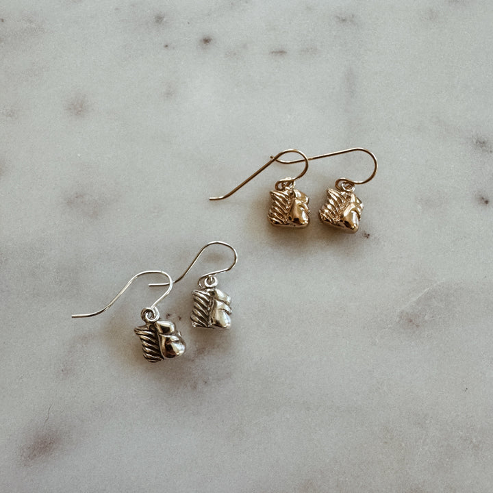 MIMOSA Handcrafted Sterling Silver and Bronze Squirrel Earrings