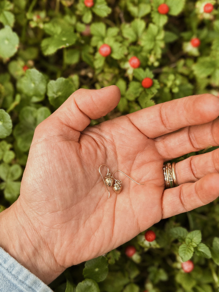 MIMOSA Handcrafted Strawberry Earrings in Bronze