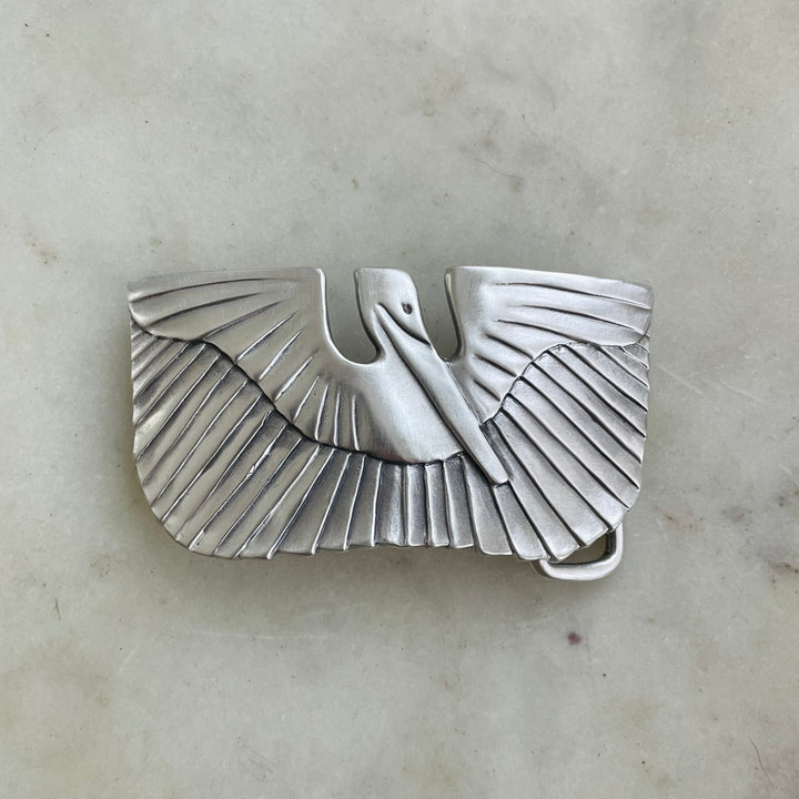 Handmade Sterling Silver Pelican Belt Buckle