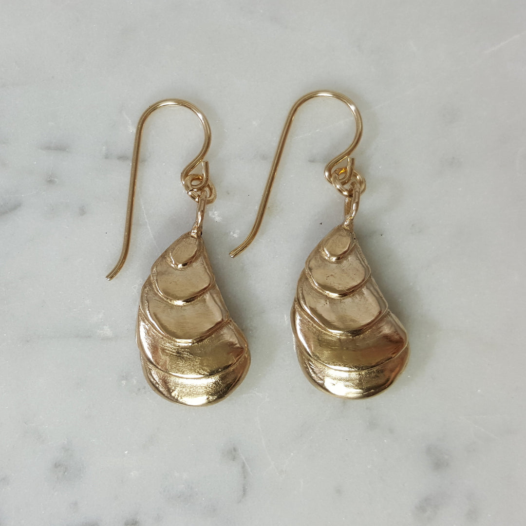 OYSTER EARRINGS - MIMOSA Handcrafted Jewelry