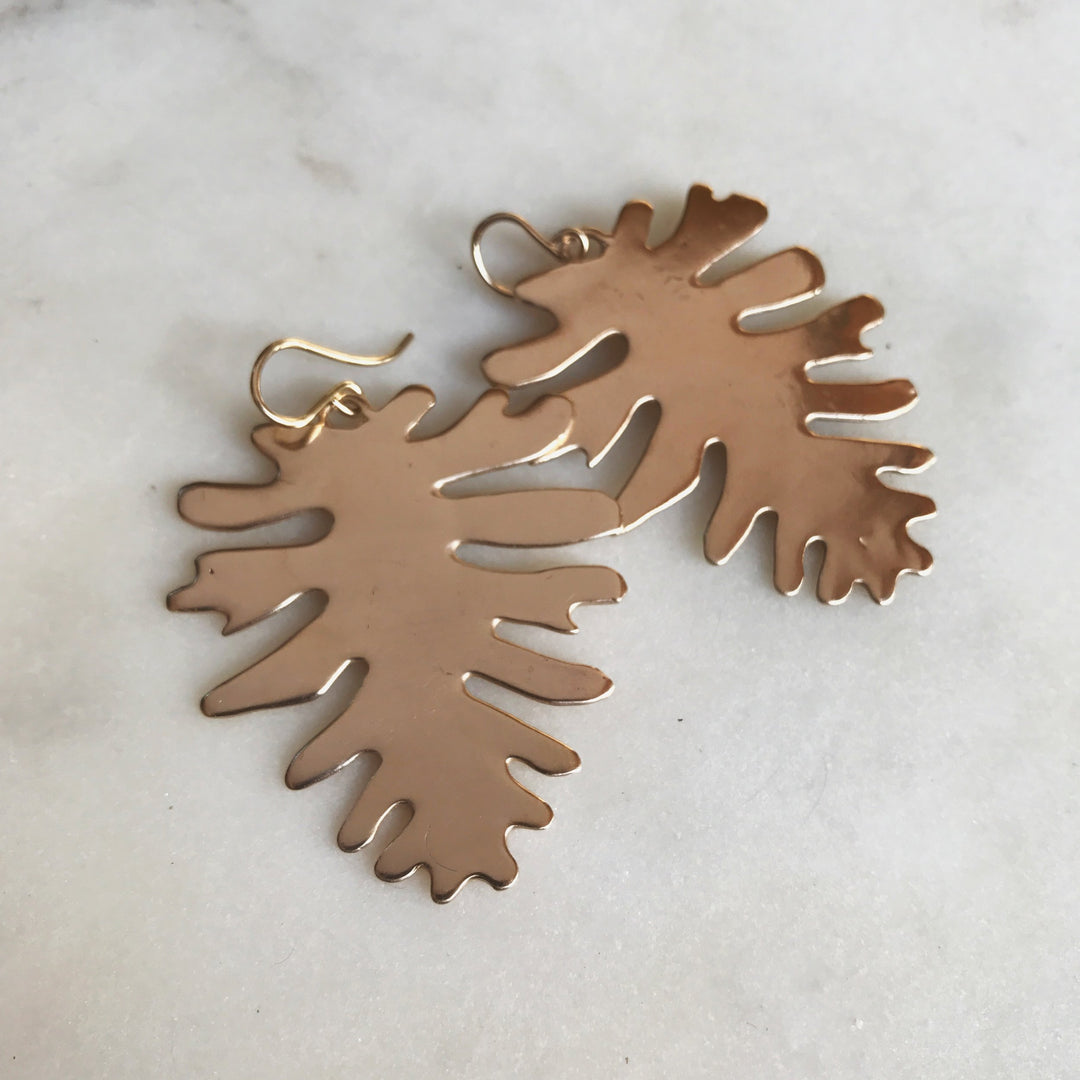 PHILODENDRON EARRINGS - MIMOSA Handcrafted Jewelry