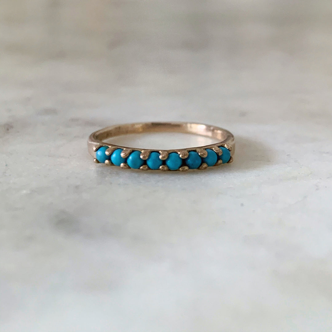 8 STONE TURQUOISE RING - MIMOSA Handcrafted Jewelry