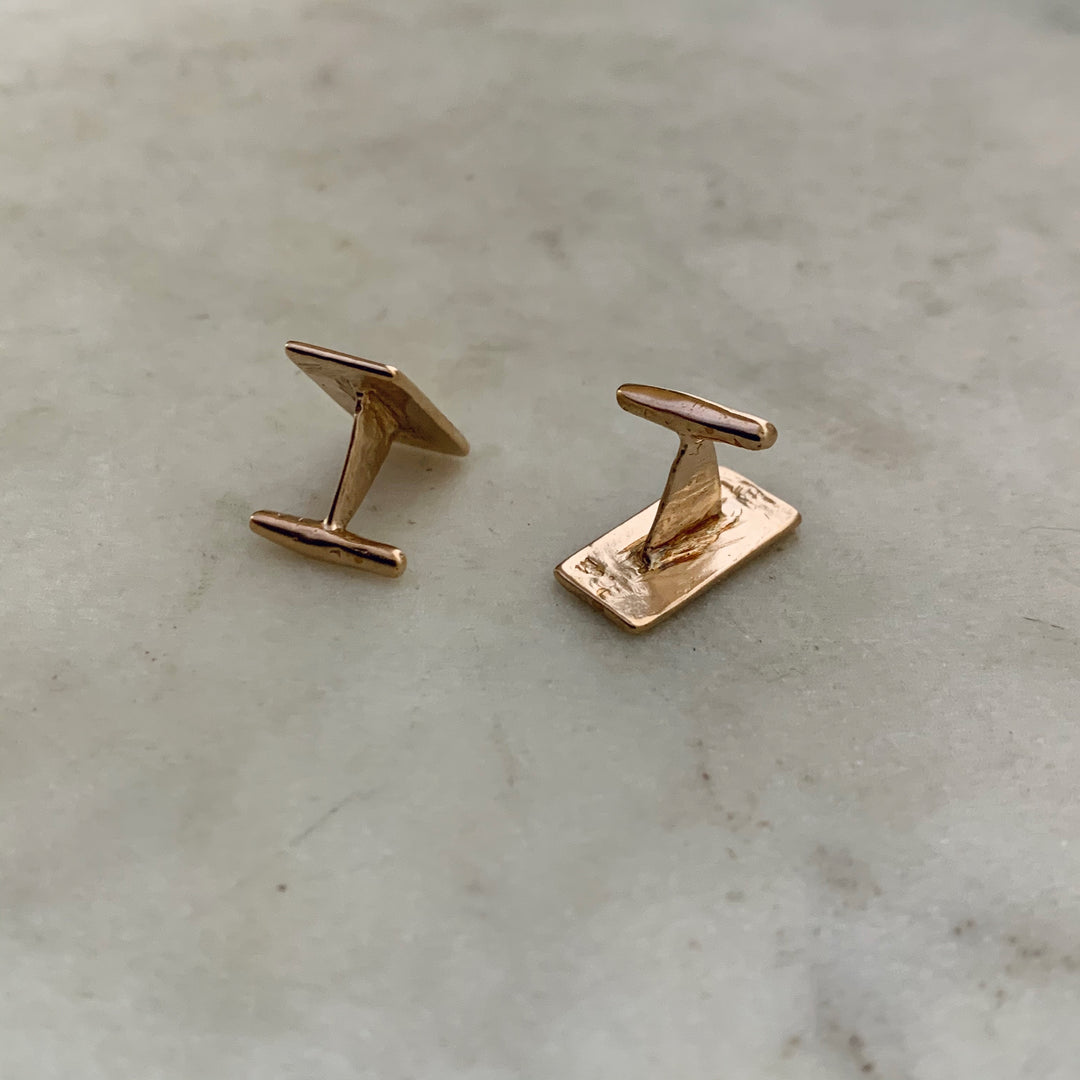 Bronze Handcrafted Acadian Flag Cufflink Jewelry