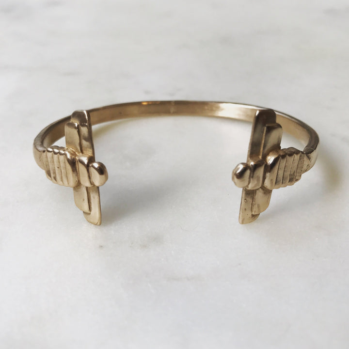 DOUBLE BEE BANGLE - MIMOSA Handcrafted Jewelry