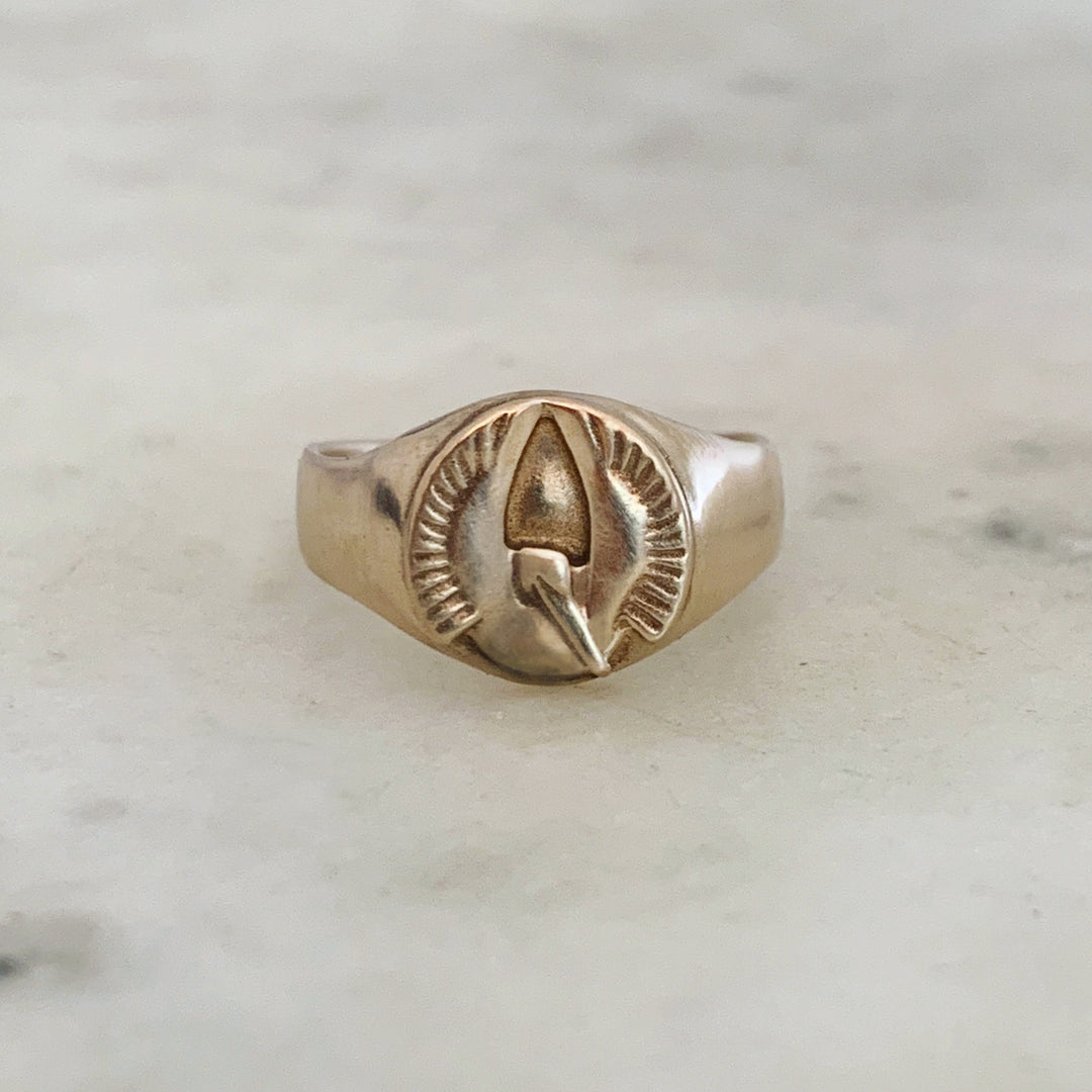 PELICAN SIGNET RING - MIMOSA Handcrafted Jewelry