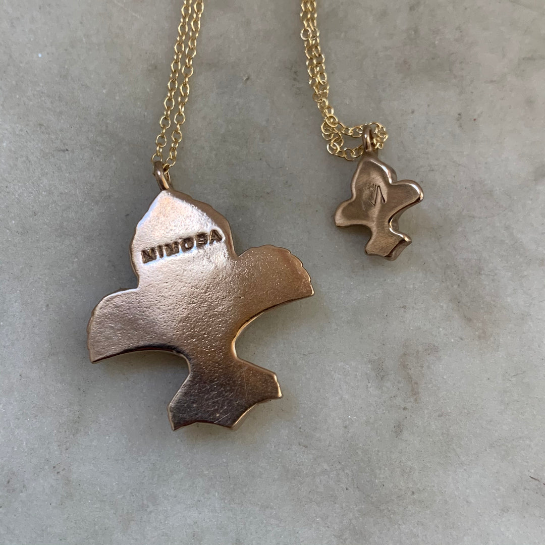 Handmade Large and Small Bronze Fleur de Lis Pendants