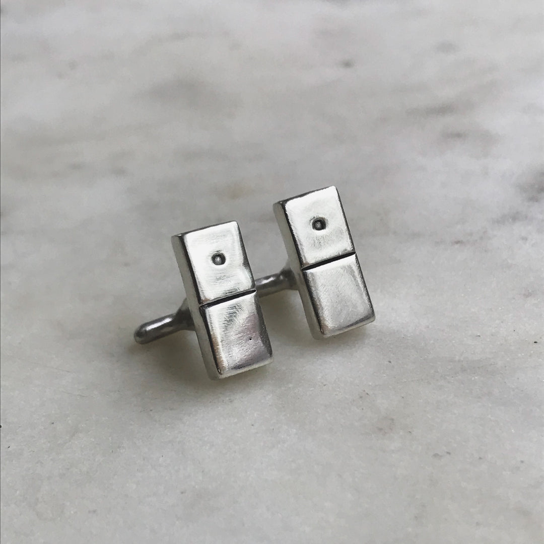 DOMINO CUFFLINKS - MIMOSA Handcrafted Jewelry