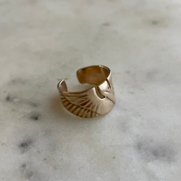 14K GOLD PELICAN RING