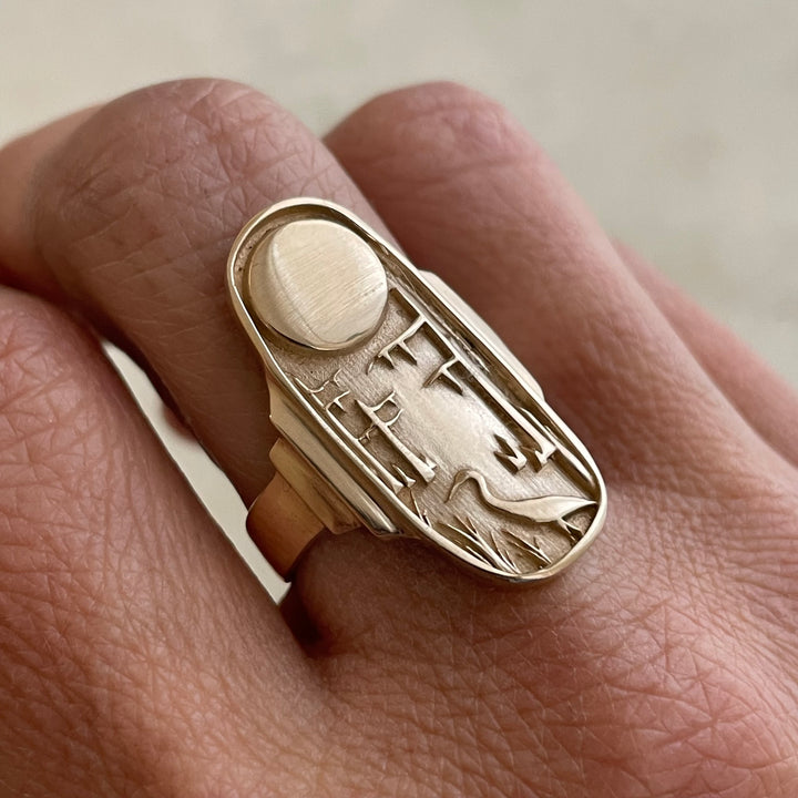 14K GOLD LOUISIANA WILD STATEMENT RING