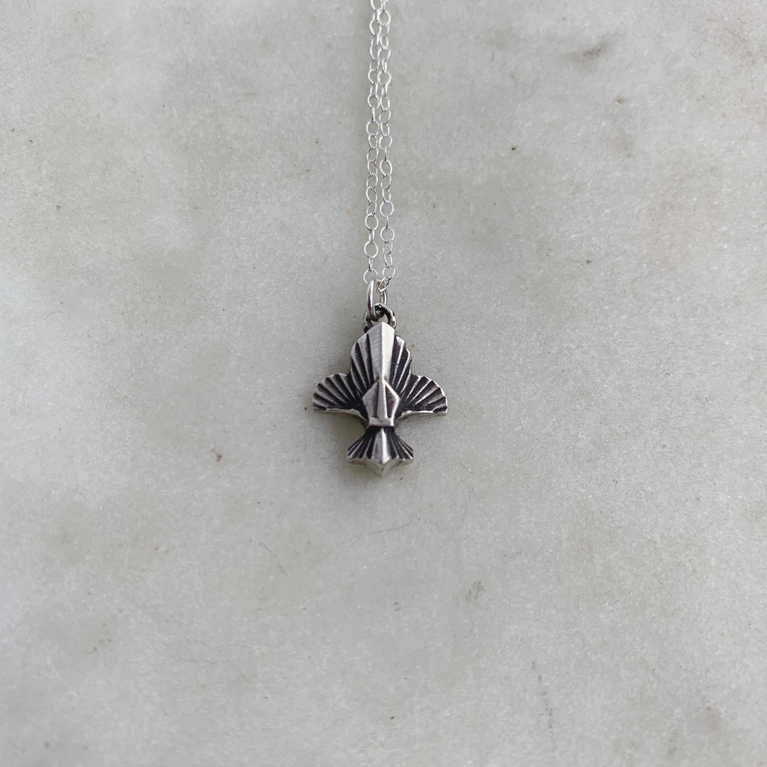 MIMOSA Handcrafted's Handmade Small Sterling Silver Fleur De Lis Pendant