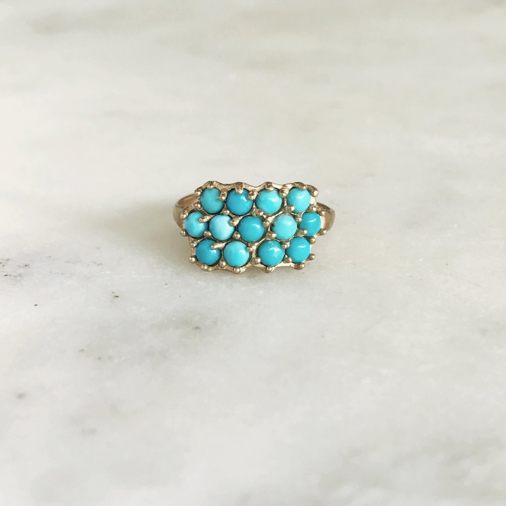 13 Stone Turquoise Ring | MIMOSA Handcrafted