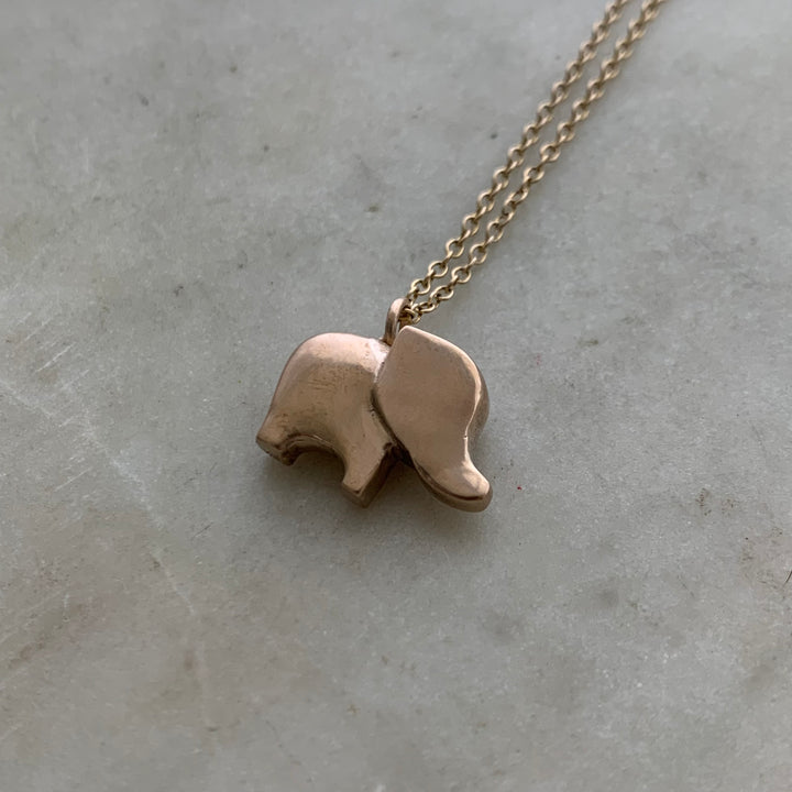 Elephant Necklace in bronze | MIMOSA Handcrafted