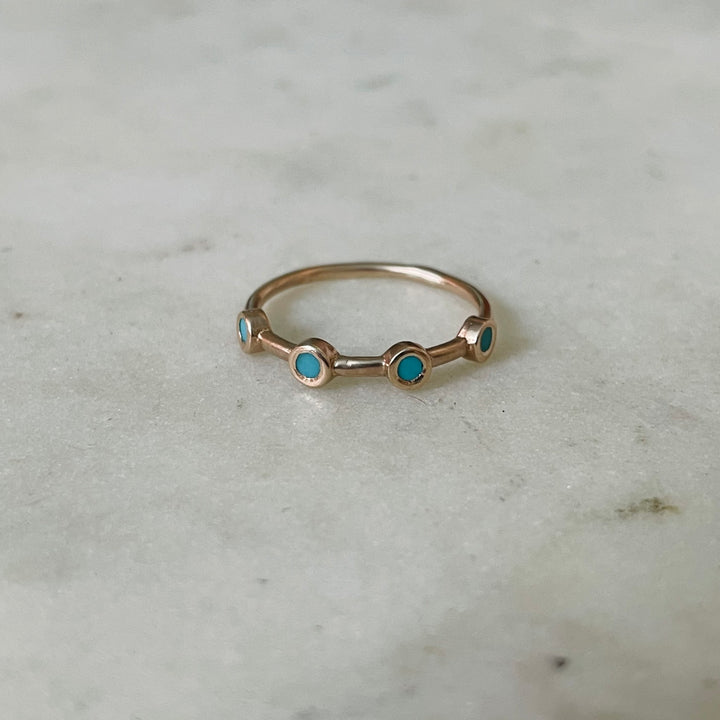 DOT TO DOT RING + TURQUOISE