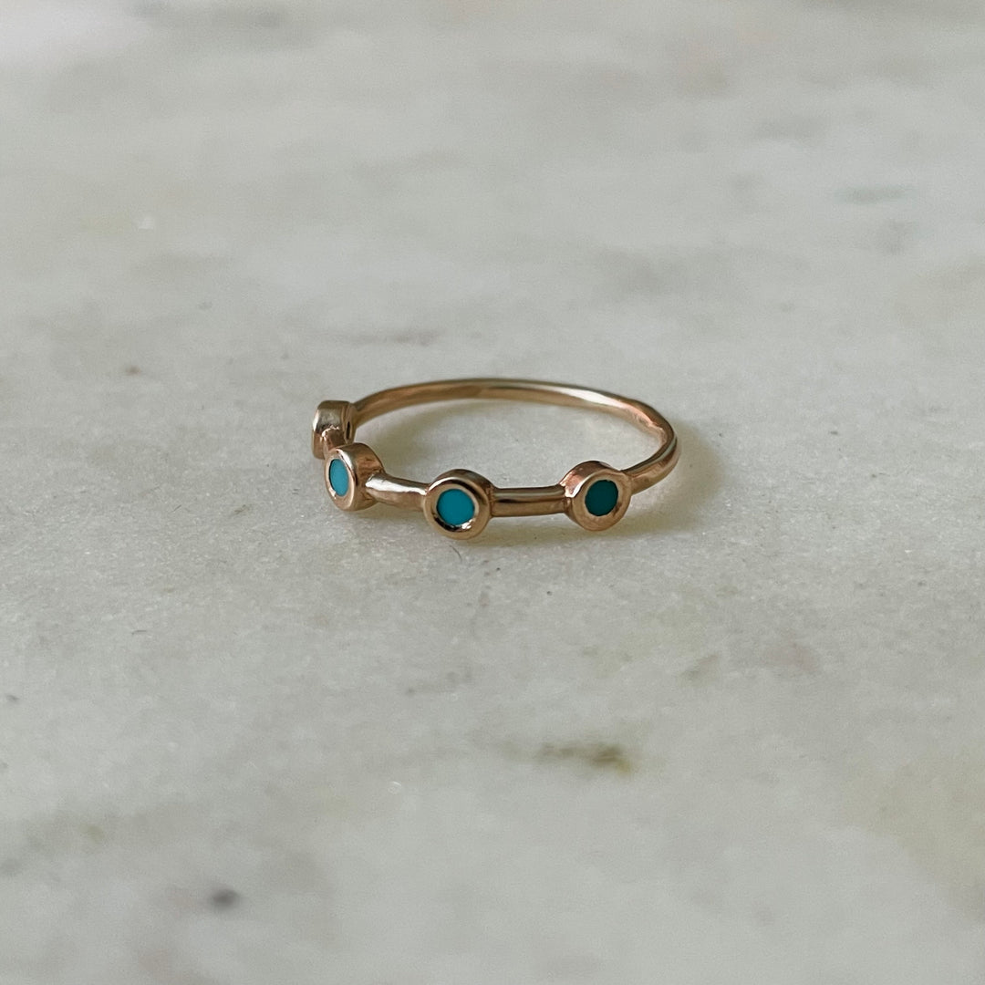 DOT TO DOT RING + TURQUOISE