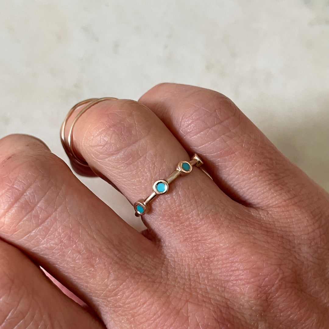 DOT TO DOT RING + TURQUOISE