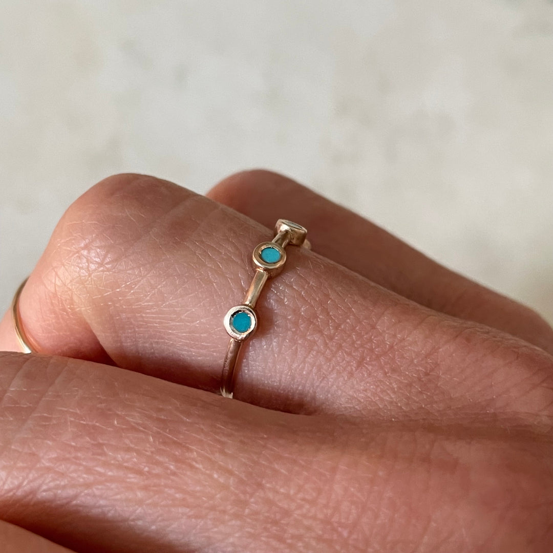 DOT TO DOT RING + TURQUOISE