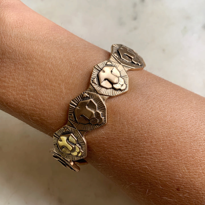 LION CUFF BRACELET - MIMOSA Handcrafted Jewelry