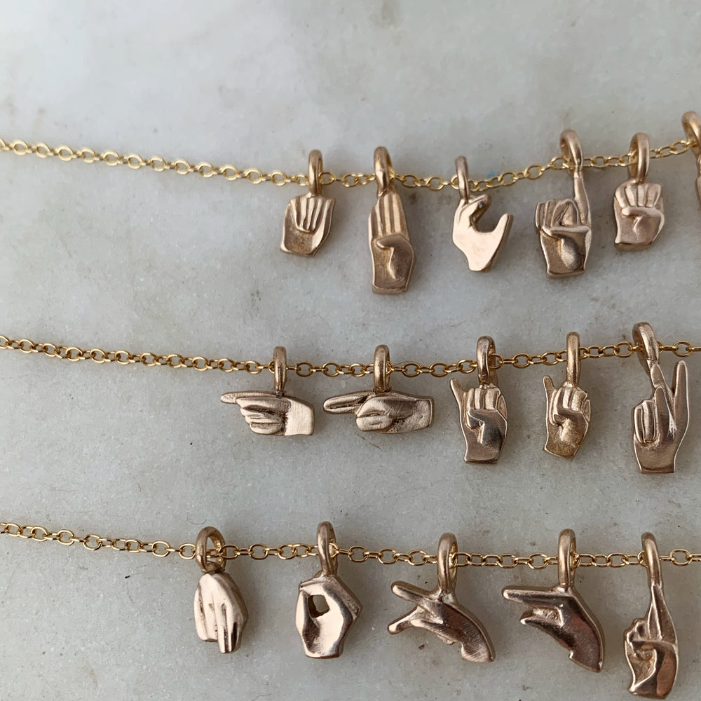 ASL CHARM — PENDANT ONLY - MIMOSA Handcrafted Jewelry