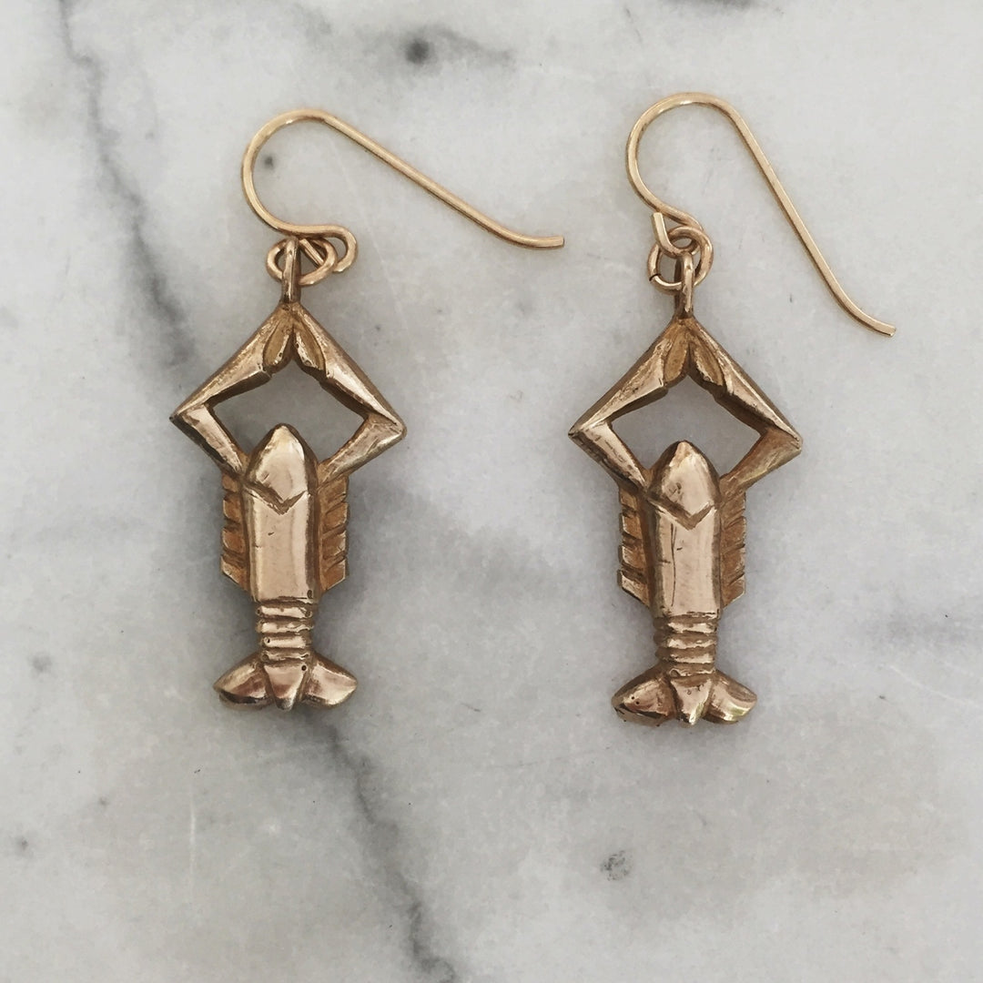 CRAWFISH EARRINGS - MIMOSA Handcrafted Jewelry