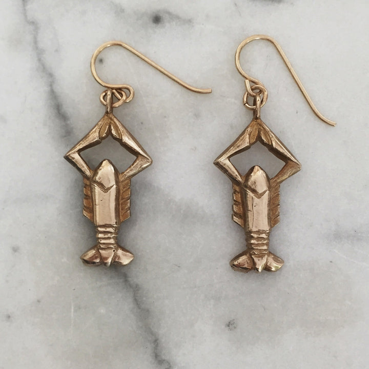 CRAWFISH EARRINGS - MIMOSA Handcrafted Jewelry
