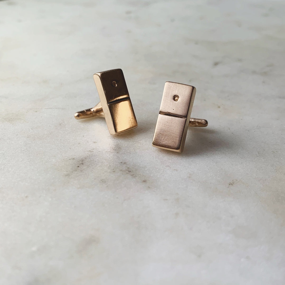 DOMINO CUFFLINKS - MIMOSA Handcrafted Jewelry
