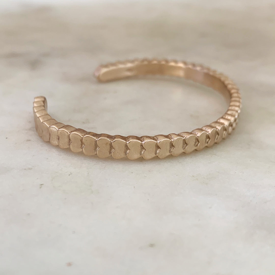 PETITE HEART TO HEART CUFF - MIMOSA Handcrafted Jewelry