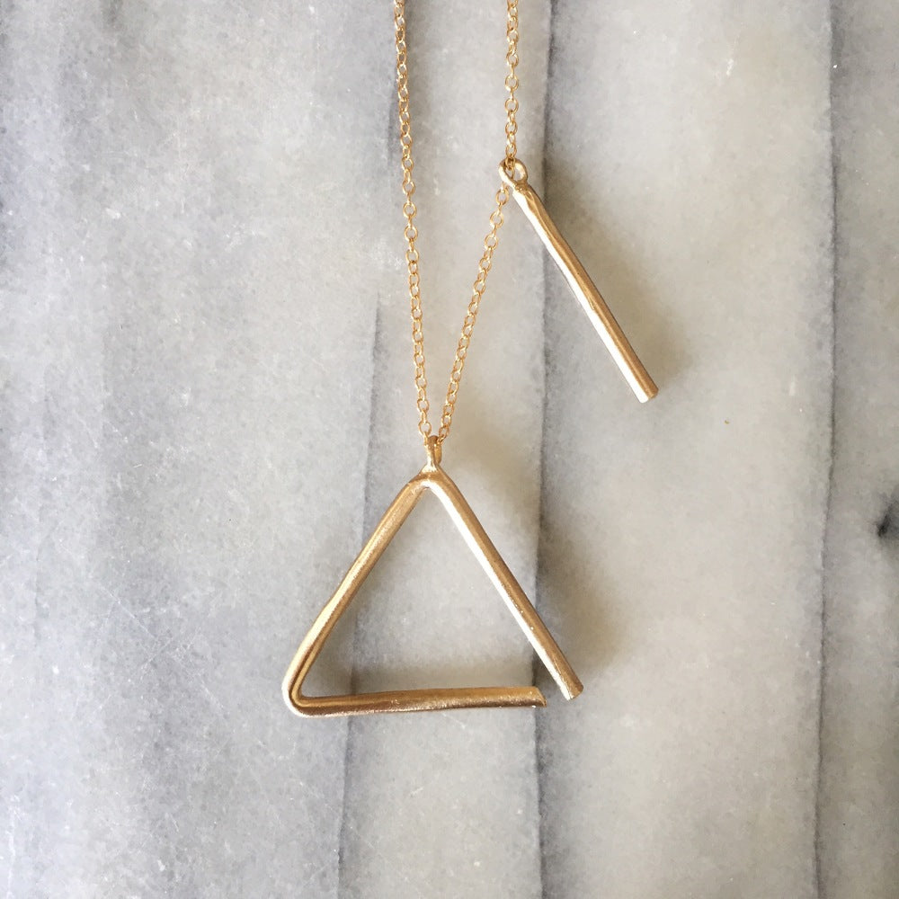TRIANGLE NECKLACE (tit-fer) - MIMOSA Handcrafted Jewelry