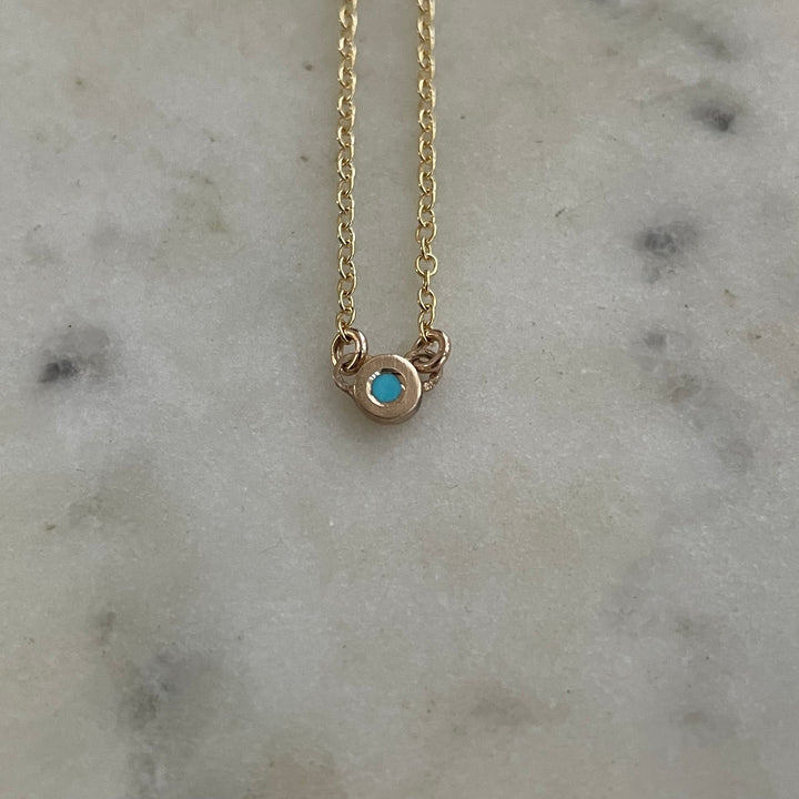 14K GOLD GRACE NECKLACE + TURQUOISE
